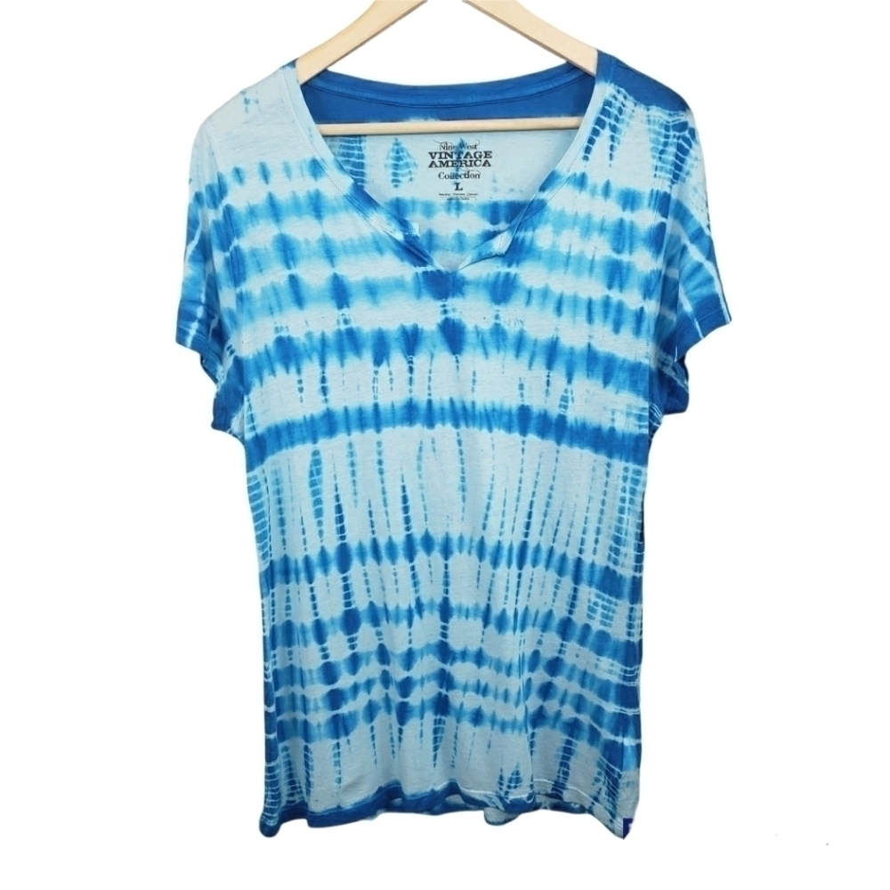 NINE WEST Vintage America Collection Tie Dye T-Shirt Size L